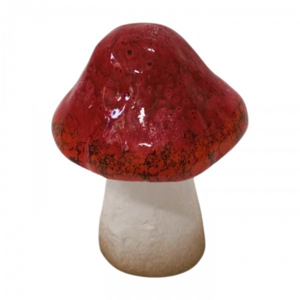 Keramický hřib červený, 11,9 cm
