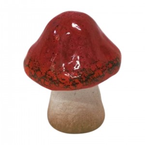 Keramický hřib červený, 7 cm