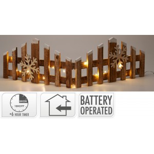 LED vánoční plot s časovačem 20 x 7,6 x 2 cm