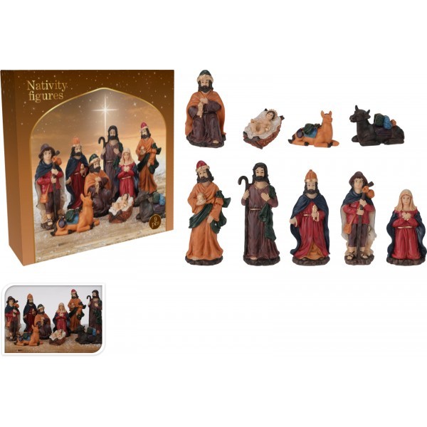 Sada 9 ks postav do betléma, 15 cm