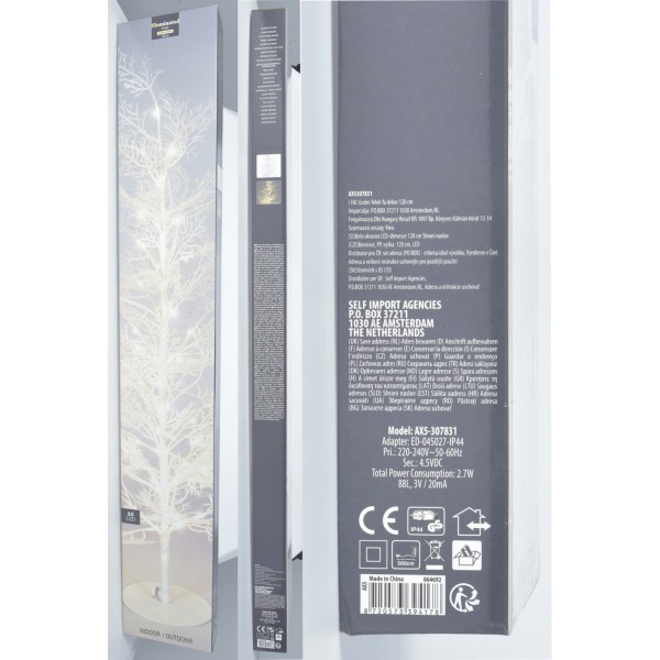 LED bílý stromeček borovice 120 cm - větší obrázek LED bílý stromeček borovice 120 cm