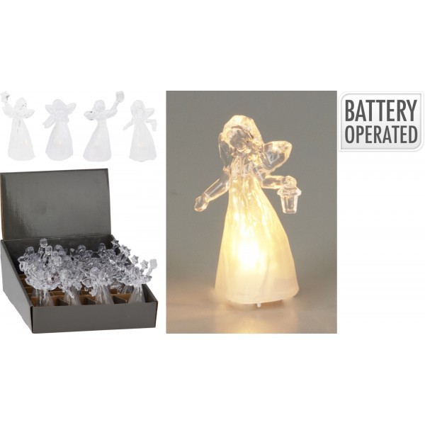 Akrylový LED anděl - mix 10 cm