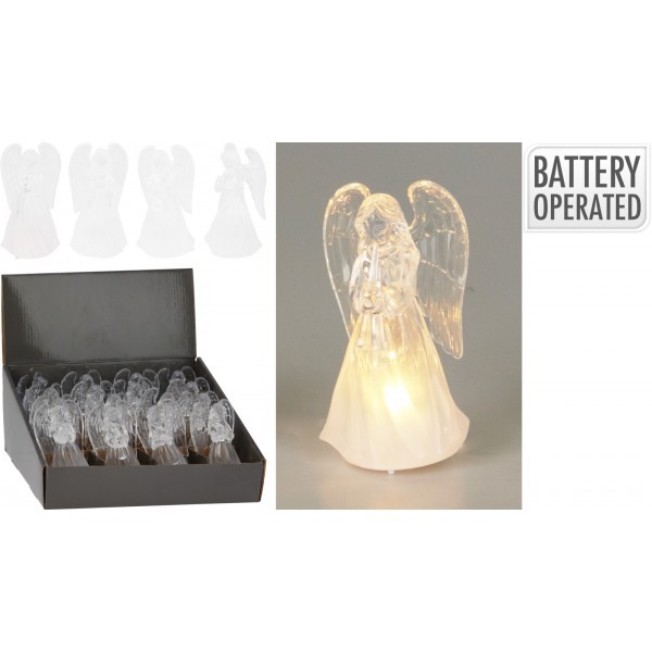 Akrylový LED anděl - mix, 11 cm