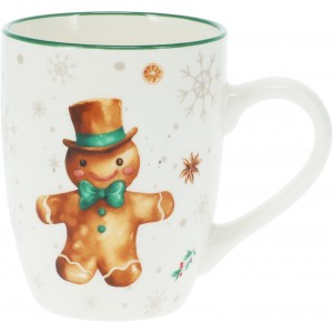 Vánoční porcelánový hrnek s perníčkem, 320 ml