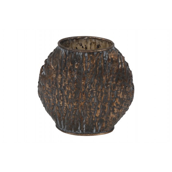 Bronzová váza kulatá Ebony S, 21,5 cm
