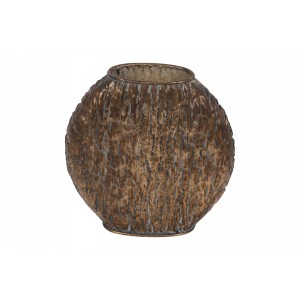 Bronzová váza kulatá Ebony M, 27 cm
