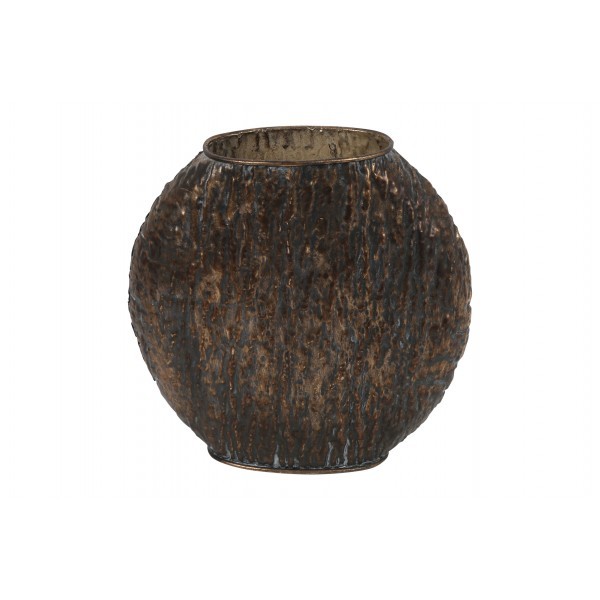 Bronzová váza kulatá Ebony L, 32,5 cm