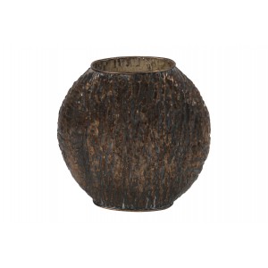 Bronzová váza kulatá Ebony L, 32,5 cm