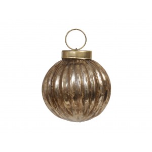 Vánoční skleněná baňka zlatá lesklá 5 cm - sada 12 ks