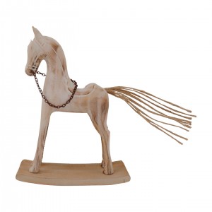 Dřevěný kůň na podstavci 37 cm