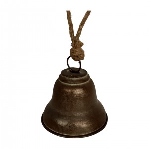 Kovový hnědý zvoneček na zavěšení 11,5 cm
