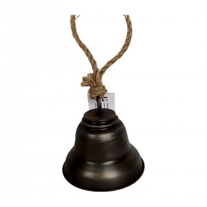 Kovový antracitový zvoneček na zavěšení 14,5 cm