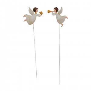 Kovový anděl zápich mix, 2ks, 36 cm