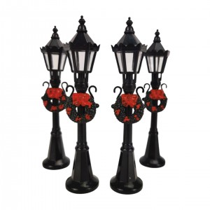 Sada 4ks dekorativních pouličních lamp, 12 cm
