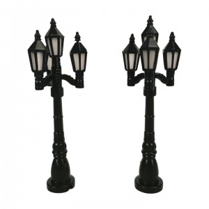 Sada 2ks dekorativních pouličních lamp, 12 cm