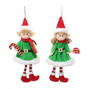 Závěsná dekorace elf 26 cm, mix, sada 6 ks