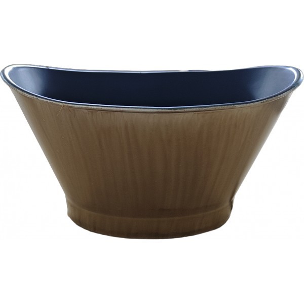 Plastový zlatý květináč vanička 22 x 15 cm