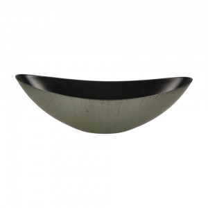 Plastový zelený květináč lodička 39 x 11,5 x 12,5 cm