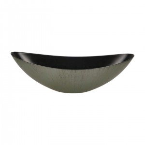 Plastový zelený květináč lodička 34 x 11 cm