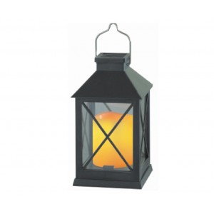 Plastová černá LED lucerna 10 x 18 cm