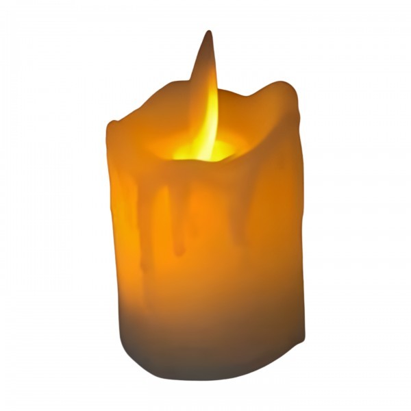 Krémová LED svíčka 6,2 cm, sada 8ks