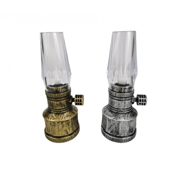 Plastová LED lampa sada 9 ks mix, 14 x 5 cm - styl petrolejové lampy