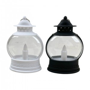 Černá/bílá LED lucerna 11,5 x 8 cm, sada 2ks