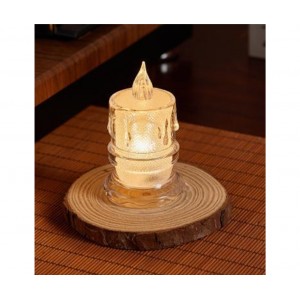 LED svíčka čirá, 8 x 4,8 cm, sada 10 ks