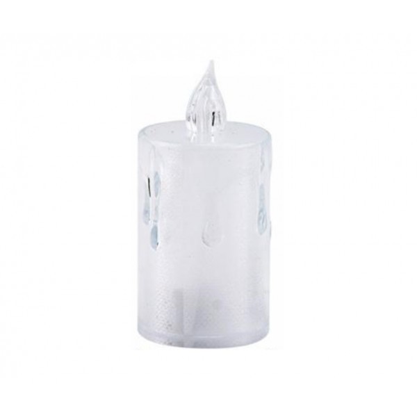 LED čirá svíčka 7,9 x 3,8 cm, sada 12 ks