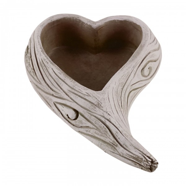 Betonový květináč srdce 23 x 16 cm
