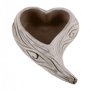 Betonový květináč srdce 23 x 16 cm