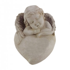 Betonový šedý anděl 10 x 12 x 11 cm