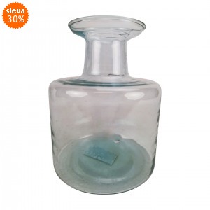 Skleněná váza z recyklovaného skla 21x15 cm, 2. jakost
