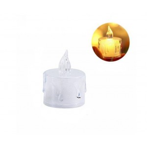 LED čirá svíčka 5 x 3,8 cm, sada 12 ks
