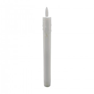 Bílá LED svíčka sada 6ks, 25,5 cm