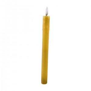Krémová LED svíčka sada 6ks, 25,5 cm