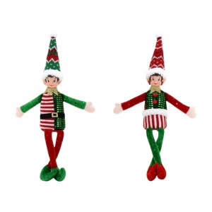 Elf se zkříženýma nohama, mix, 38 cm, sada 2ks