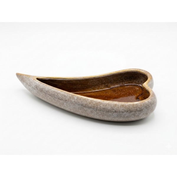 Keramický květináč - hnědé srdce 26,5 cm, sada 2ks