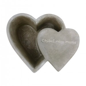 Květináč srdce s nápisem Chýbaš nám mama 25 x 21 cm, (SK)