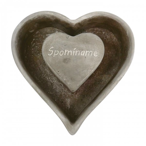 Květináč srdce s nápisem Spomíname 22 x 22 cm, (SK)