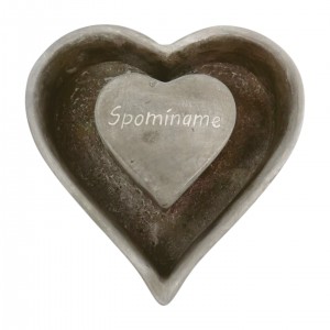 Květináč srdce s nápisem Spomíname 22 x 22 cm, (SK)
