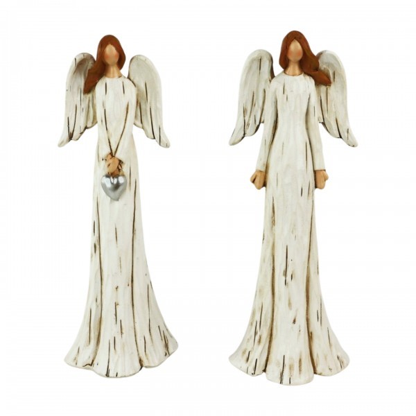 Dekorativní anděl 20 cm slonová kost, mix