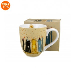 Porcelánový hrnek XXL Kočičí svět 1000 ml v dárkové krabičce