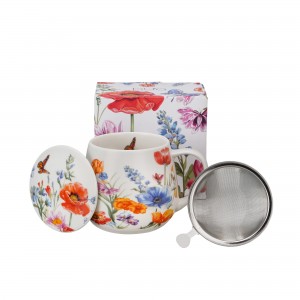 Porcelánový hrnek soudek byliňák - SPRING, 430 ml