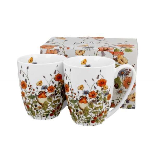 Sada 2ks porcelánových hrnků WILD BIRD, 360 ml