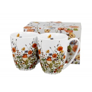 Sada 2ks porcelánových hrnků WILD BIRD, 360 ml