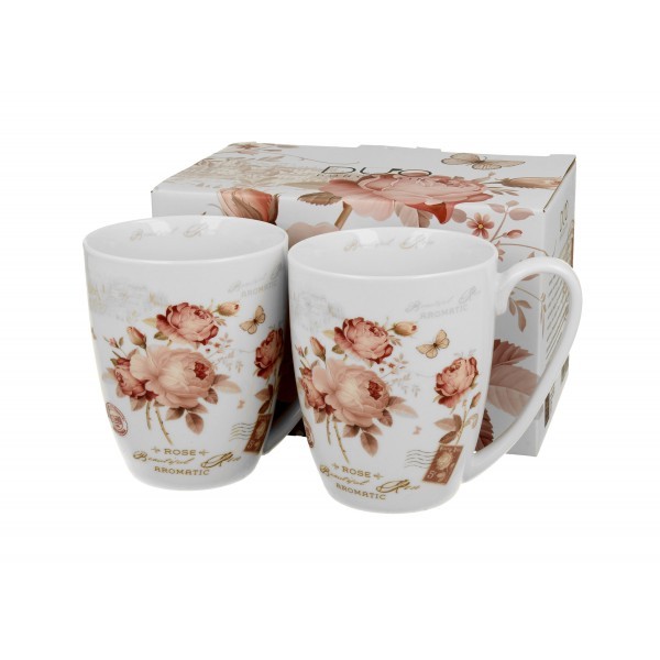 Sada 2ks porcelánových hrnků SECESE, 360 ml