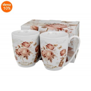 Sada 2ks porcelánových hrnků SECESE, 360 ml