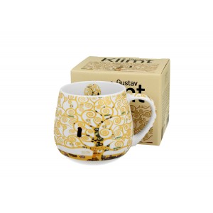 Porcelánový hrnek soudek - TREE OF LIFE ECRU, 430 ml