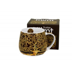 Porcelánový hrnek soudek - TREE OF LIFE BROWN, 430 ml